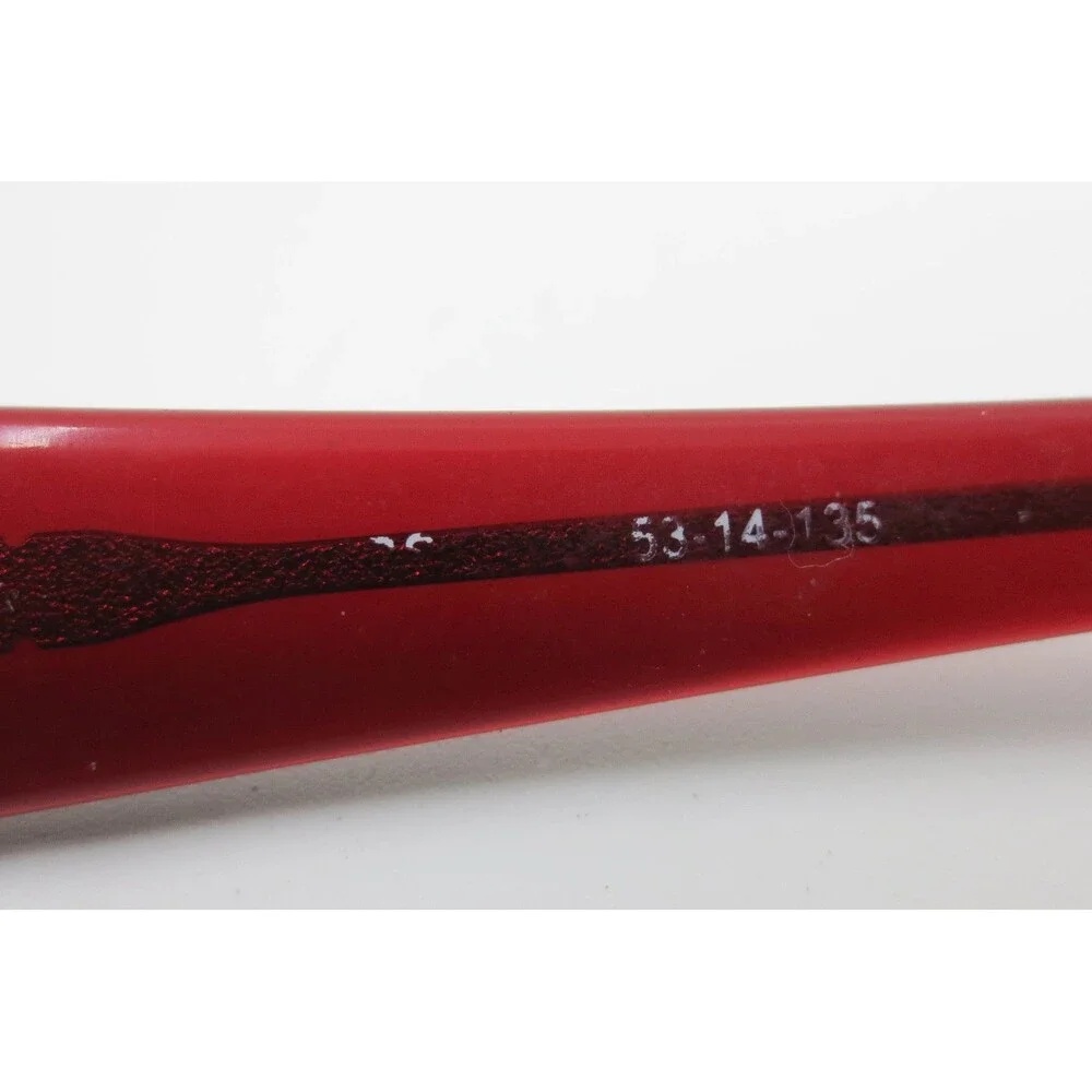 Unbranded Burgundy Red Rectangle Eyeglass Frames 53-14-135 Demo Lenses